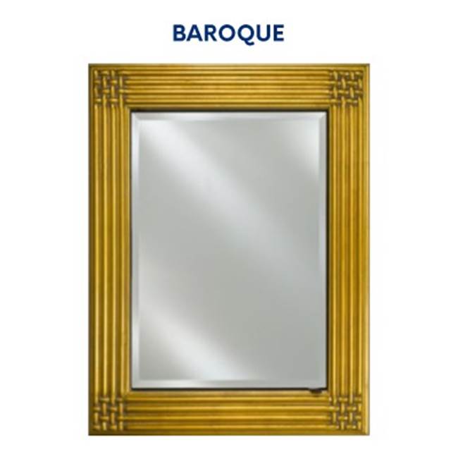 Afina Corporation Single Door 28X34 Recessed Baroque Antique Gold