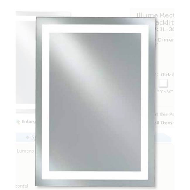 Afina Corporation 36X42 Led Rectangular Backlit Mirror