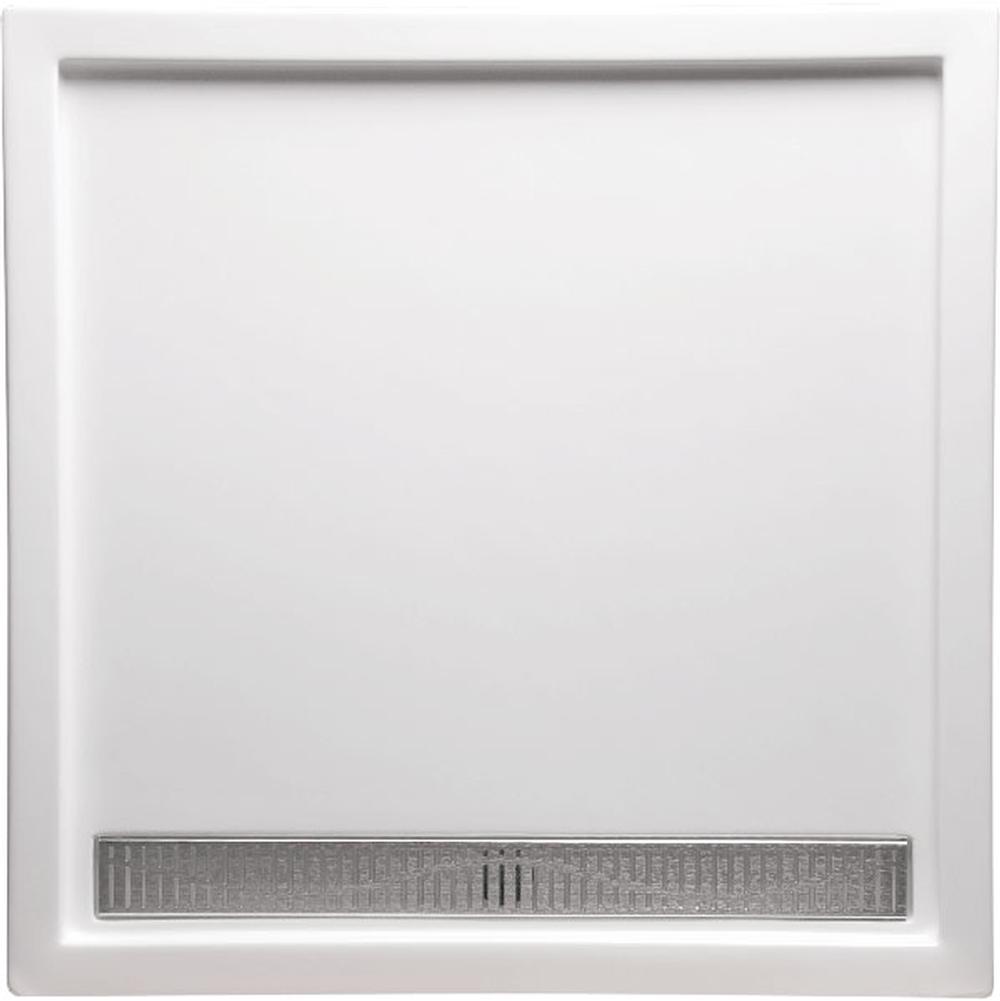 Americh 38'' x 38'' Triple Threshold DS Base w/Channel Drain - Biscuit