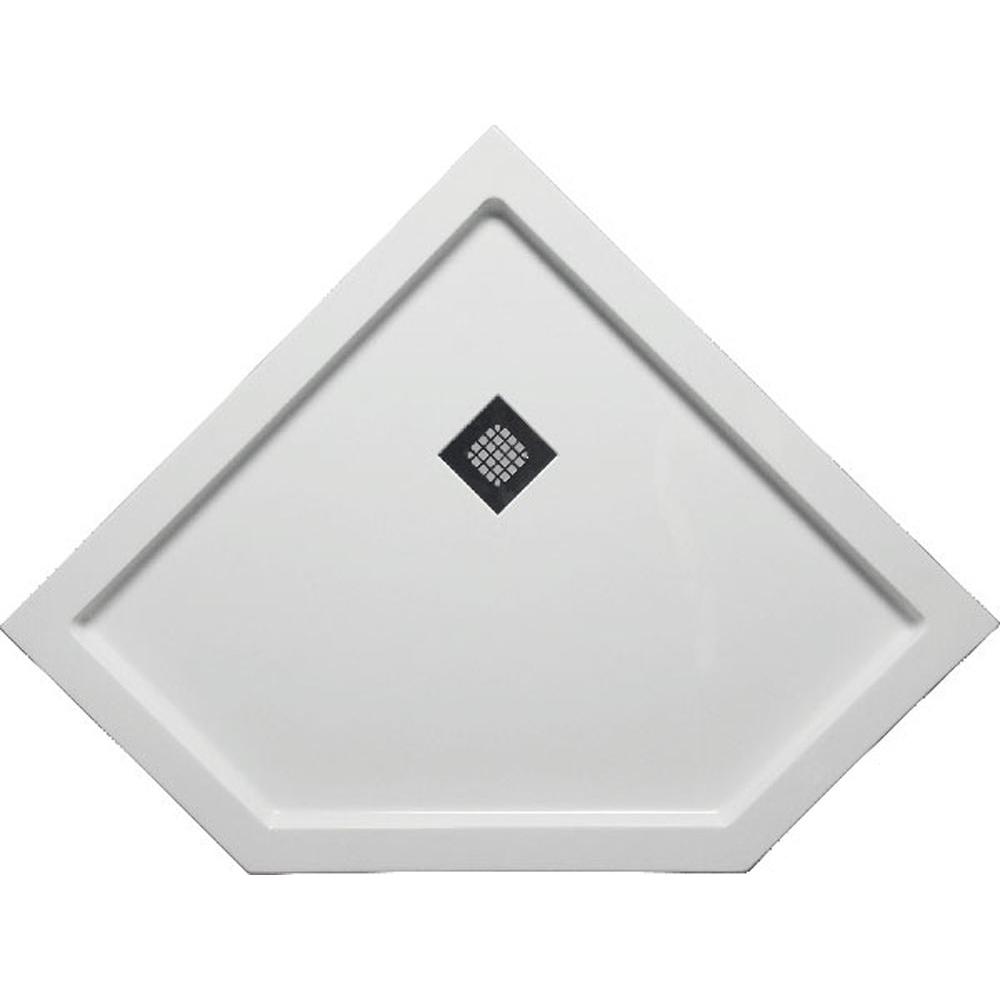 Americh 38'' x 38'' Neo Angle DS Base w/Square Drain - Biscuit