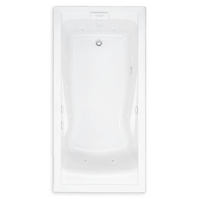 American Standard Evolution® 72 x 36-Inch Deep Soak® Drop-In Bathtub With EverClean® Hydromassage System