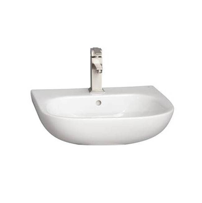 Barclay Tonique 550 Wall Hung Basin1 faucet hole, White