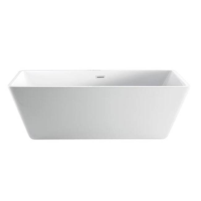 Barclay Siren 64'' AC Rect Tub WithInternal OF Drain PN, White