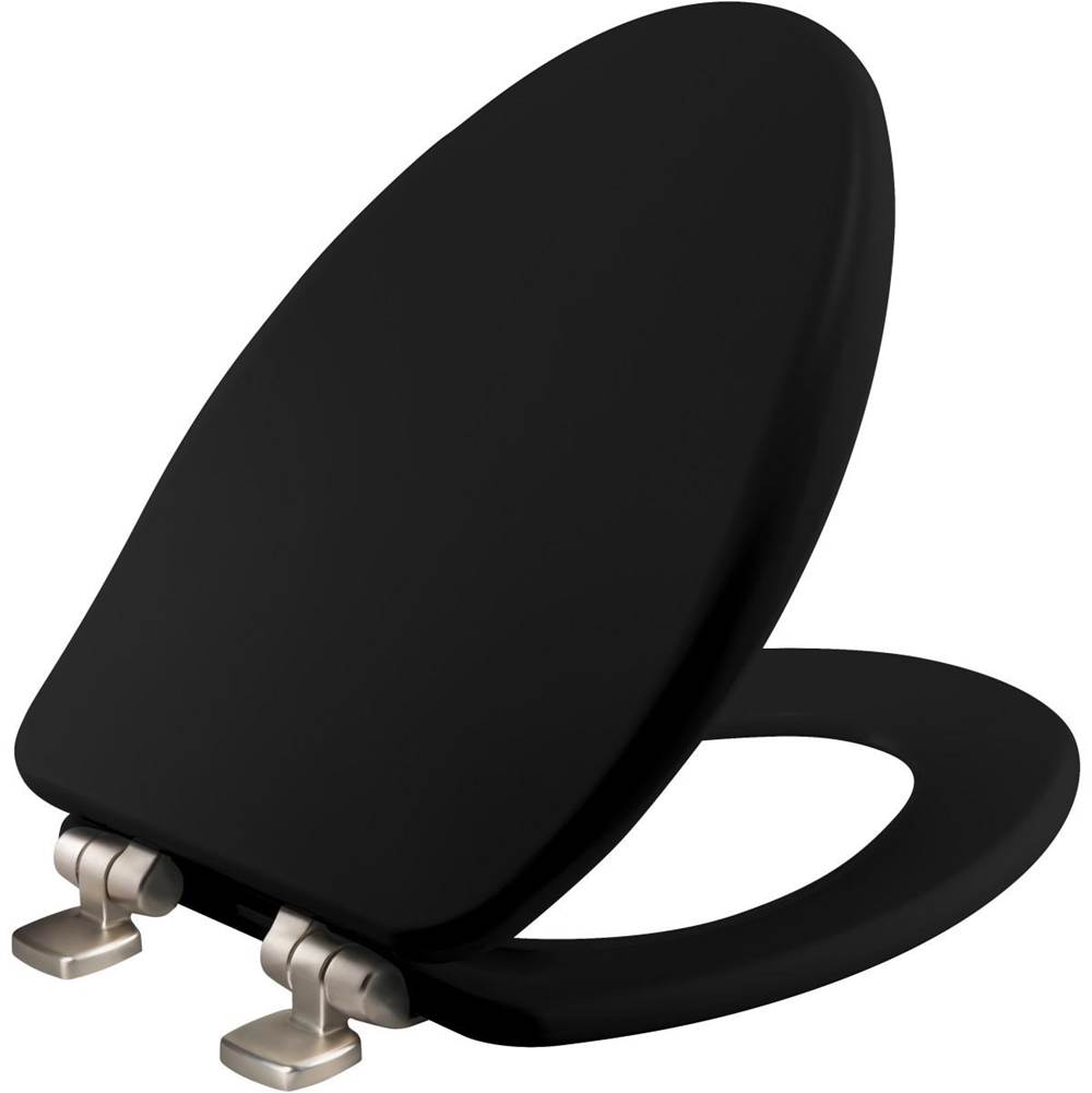 Bemis Bemis Alesio™ Elongated High Density™ Enameled Wood Toilet Seat in Black with STA-TITE® Seat Fastening System™