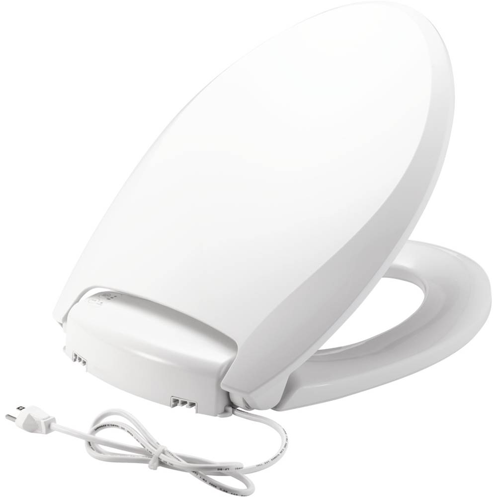 Bemis Bemis Radiance™ Elongated Plastic Toilet Seat in White with Adjustable Heat, iLumalight®, STA-TITE® Seat Fastening System