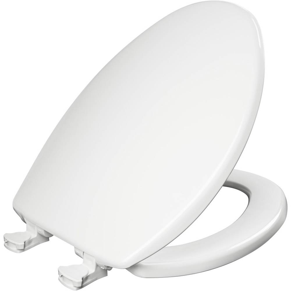 Bemis Bemis Elongated Plastic Toilet Seat in White with Easy•Clean® hinge