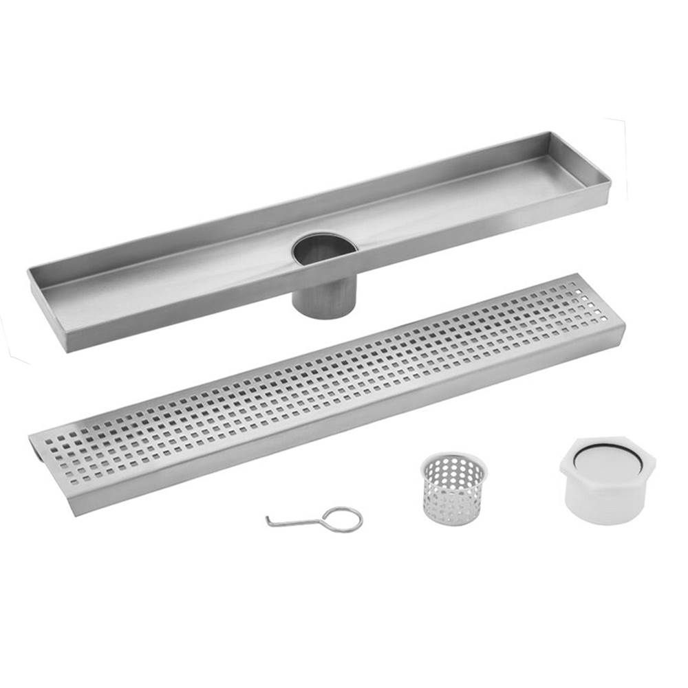 Cahaba Designs 26 in. Stainless Steel Square Grate Linear Shower Drain