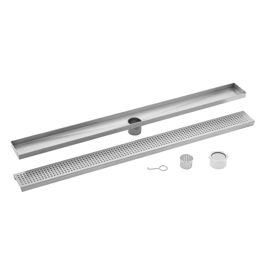 Cahaba Designs 48 in. Stainless Steel Square Grate Linear Shower Drain