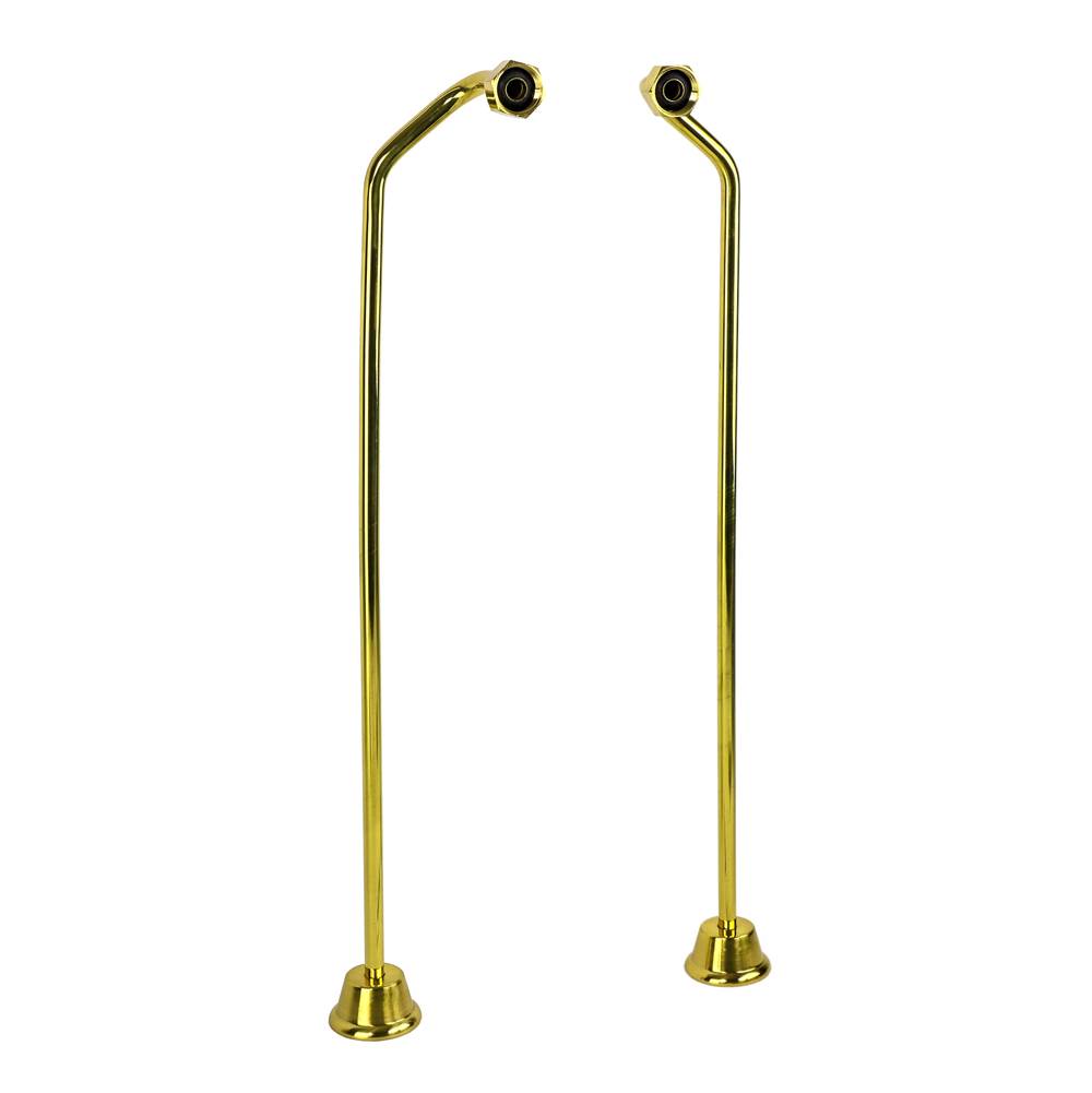 Cahaba Designs 1/2 in. x 24 in. Double Offset Bath Supplies in Polished Brass