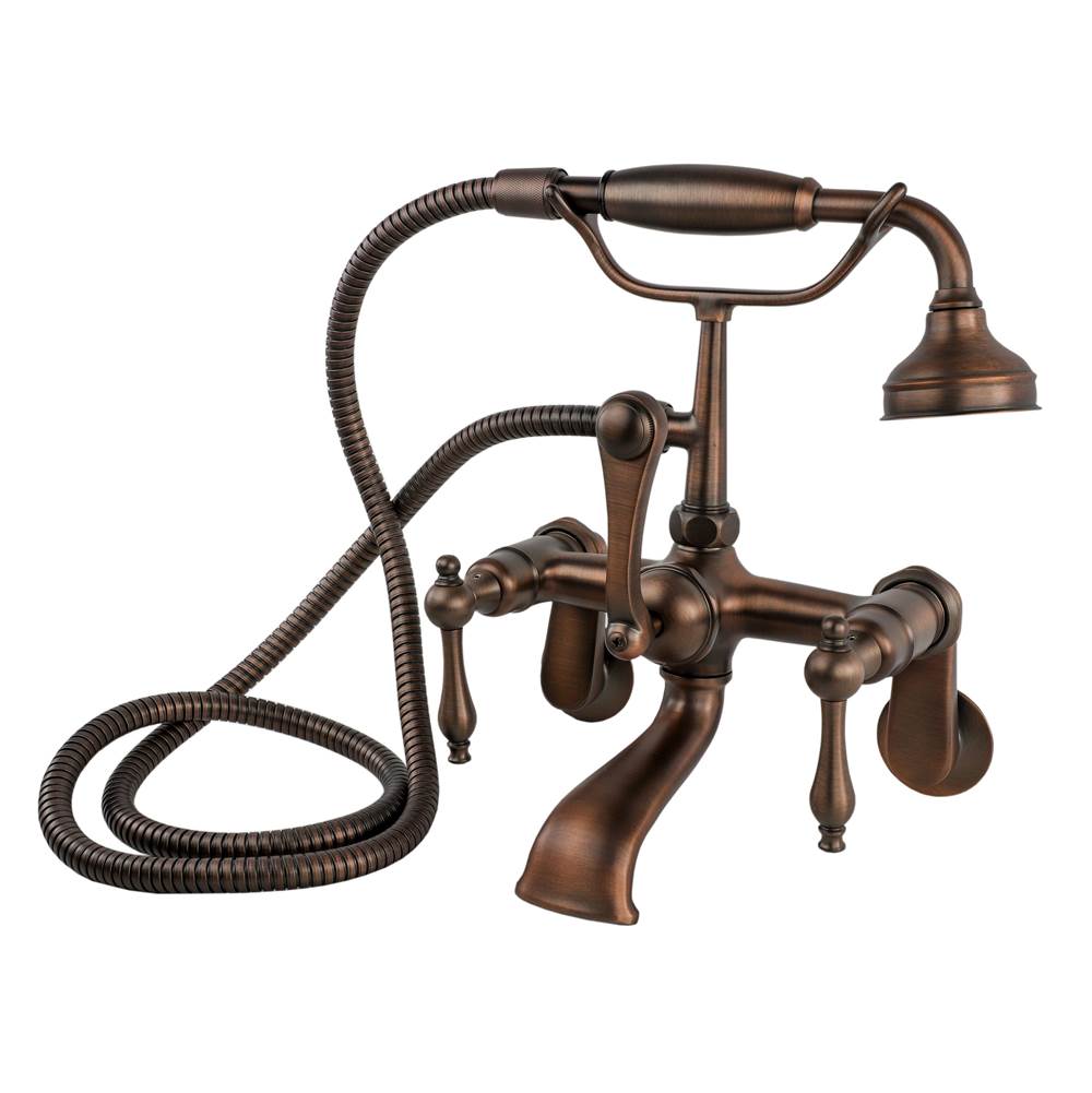 Cahaba Designs Traditional Tub Wall Mount Faucet with Handshower in Oil Rubbed Bronze