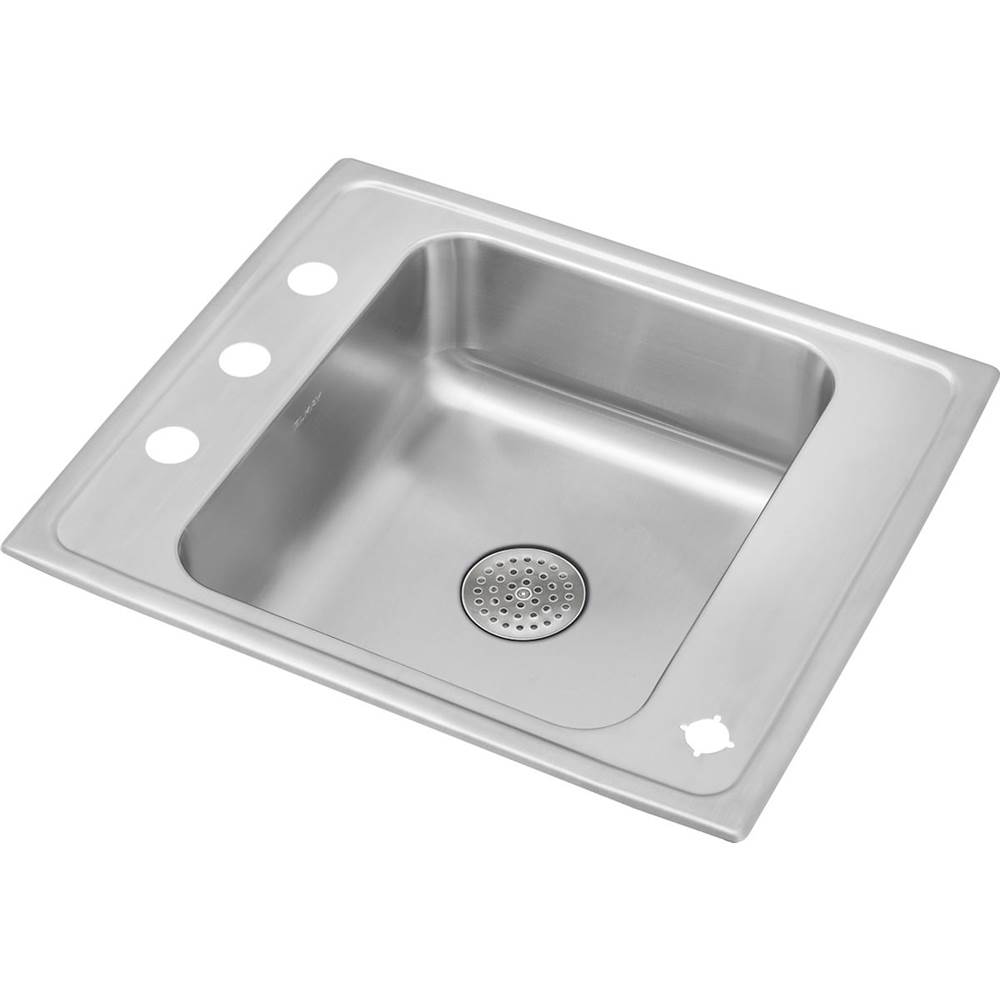 Elkay Lustertone Classic Stainless Steel 22'' x 19-1/2'' x 7-1/2'', Single Classroom Sink w/Perfect Drain Grid