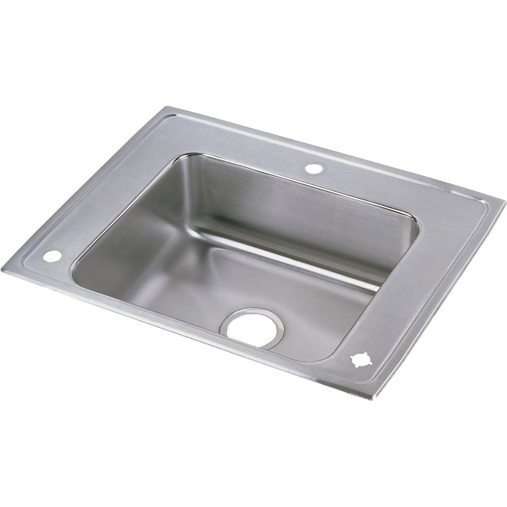 Elkay Lustertone Classic Stainless Steel 28'' x 22'' x 5'', Single Bowl Drop-in Classroom ADA Sink