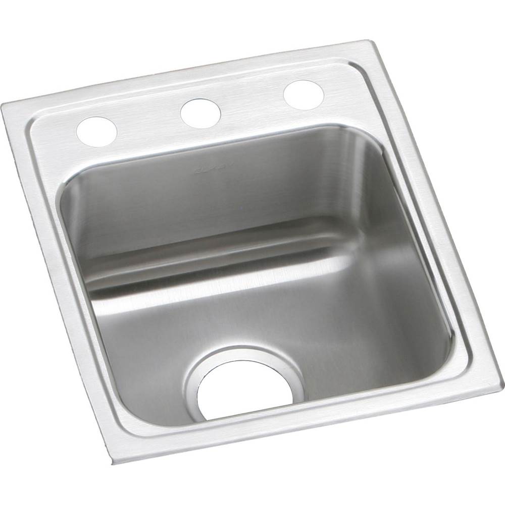 Elkay Lustertone Classic Stainless Steel 13'' x 16'' x 7-5/8'', 2-Hole Single Bowl Drop-in Sink