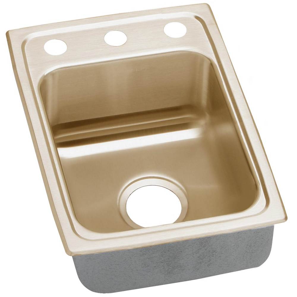 Elkay CuVerro Antimicrobial Copper 15'' x 22'' x 7-5/8'', Single Bowl Drop-in Sink