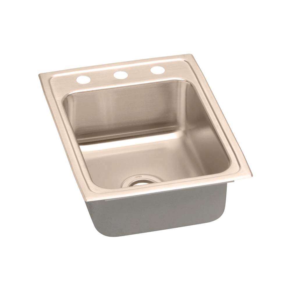 Elkay CuVerro Antimicrobial Copper 17'' x 22'' x 7-5/8'', 1-Hole Single Bowl Drop-in Sink