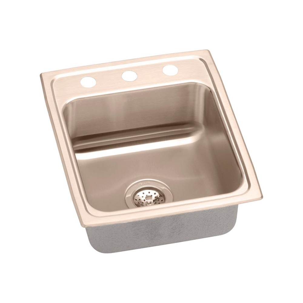 Elkay CuVerro Antimicrobial Copper 15'' x 22'' x 5-1/2'', Single Bowl Drop-in ADA Sink