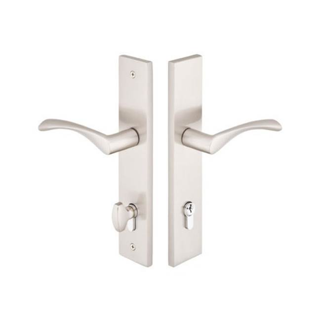 Emtek Multi Point C5, Keyed with Euro Profile Cyl, Modern Style, 2'' x 10'', Hercules Lever, LH, US15