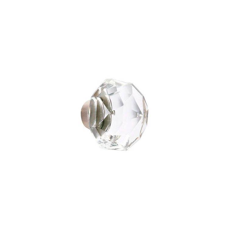 Emtek Passage, Rectangular Rosette, Diamond Crystal Knob, US26