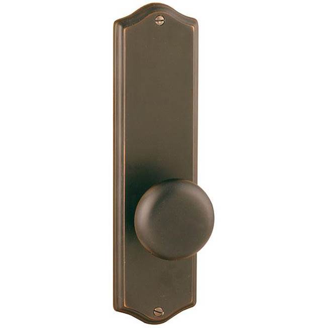 Emtek Passage, Sideplate Locksets Colonial Non-Keyed 9'', Old Town Clear Knob, US7