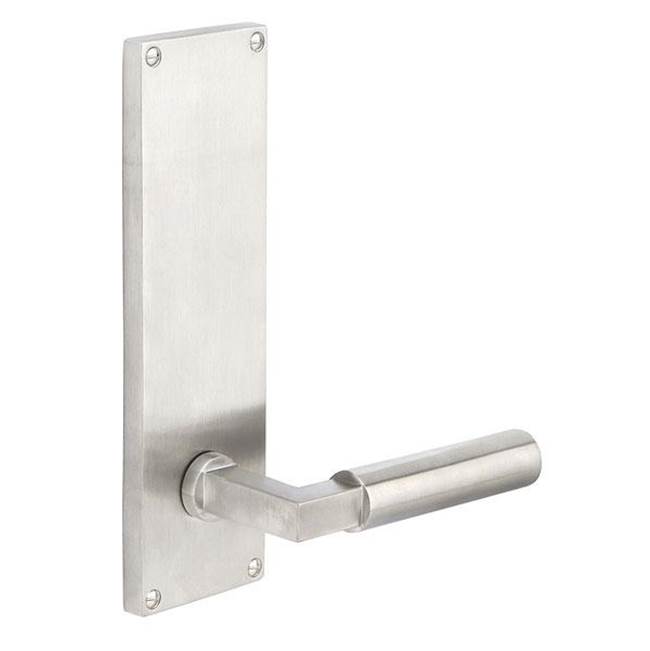 Emtek Privacy, Sideplate Locksets Stainless Steel Non-Keyed 8'', Stainless Steel Round Knob, SS