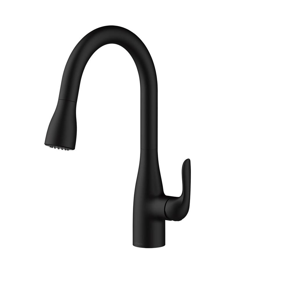 Gerber Plumbing Viper 1H Pull-Down Kitchen Faucet w/ Deck Plate 1.75gpm Satin Black