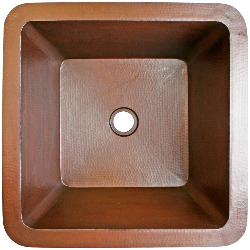 Linkasink Hammered Large Square with 2'' drain opening