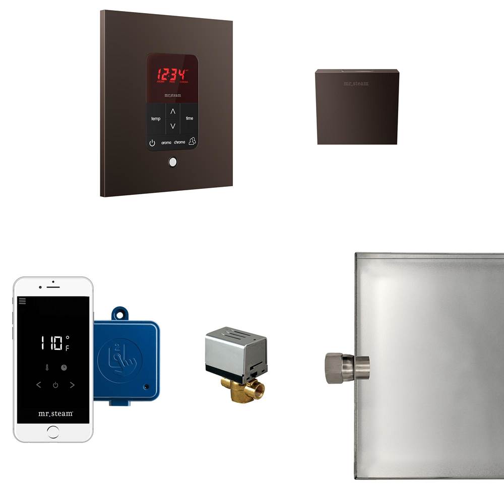 Mr. Steam Butler Steam Shower Control Package with iTempoPlus Control and Aroma Designer SteamHead in Square Oil Rubbed Bronze