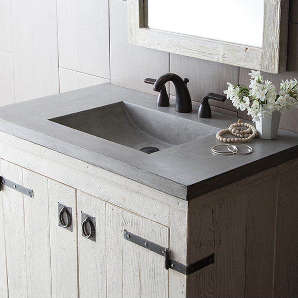 Native Trails 30'' Palomar Vanity Top with Integral Bathroom Sink in Ash-Single faucet hole