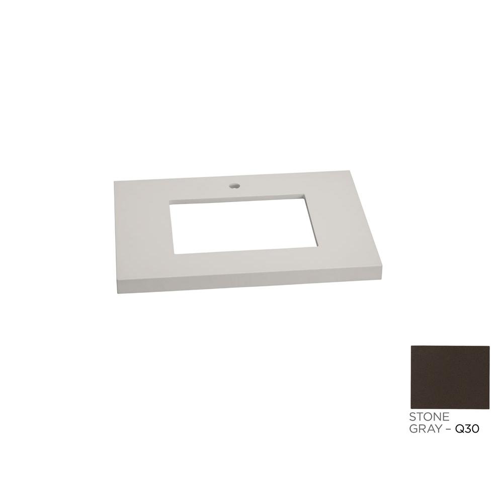 Ronbow 31'' x 22'' TechStone™  WideAppeal™Vanity Top in Stone Gray - 2'' Thick