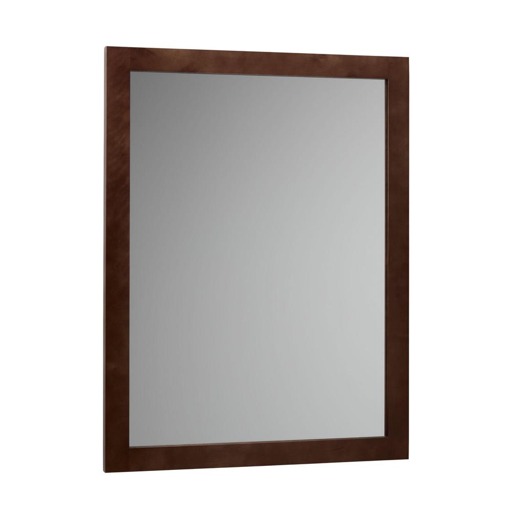 Ronbow 24'' Alina Contemporary Solid Wood Framed Bathroom Mirror in Reclaimed Pine