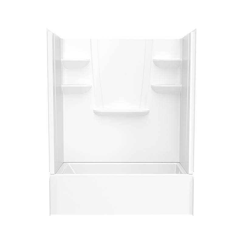 Swan VP6030CTSMML/R 60 x 30 Veritek™ Pro Alcove Right Hand Drain Four Piece Tub Shower in White