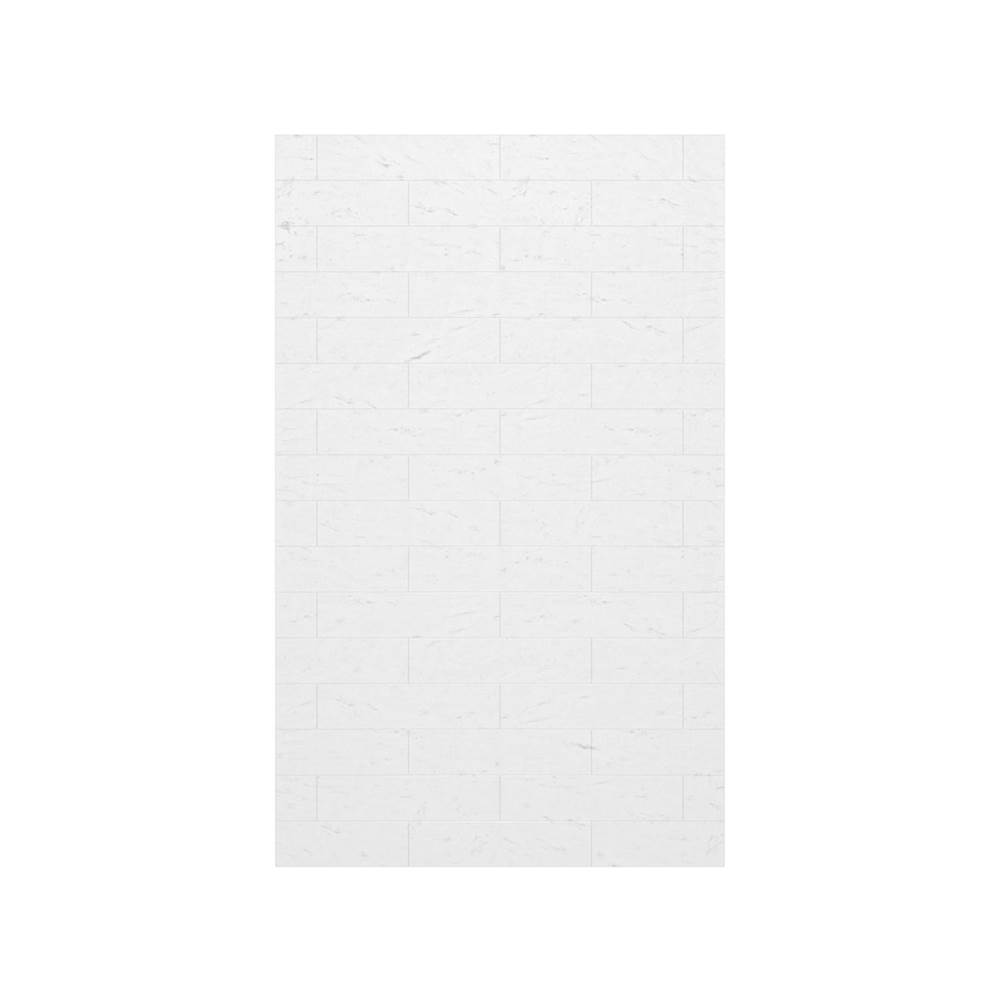 Swan MSMK-8436-1 36 x 84 Swanstone® Modern Subway Tile Glue up Bathtub and Shower Single Wall Panel in Carrara