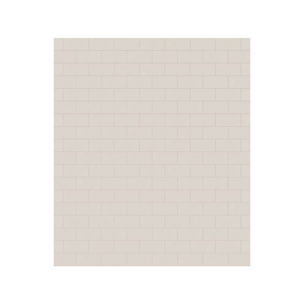 Swan MTMK-7262-1 62 x 72 Swanstone® Metro Subway Tile Glue up Bathtub and Shower Single Wall Panel in Bisque