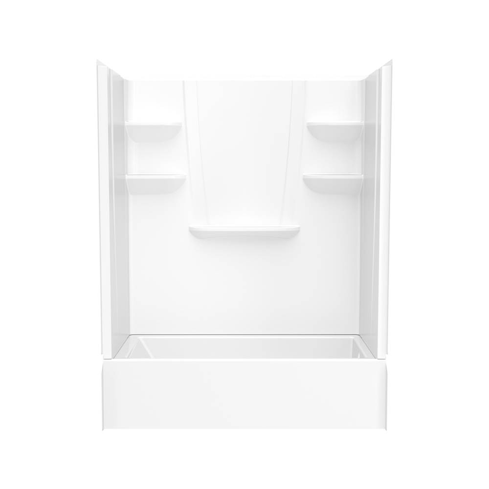 Swan VP6030CTSMINAL/R 60 x 30 Veritek™ Pro Alcove Right Hand Drain Four Piece Tub Shower in White