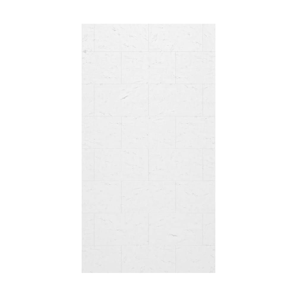 Swan TSMK-9650-1 50 x 96 Swanstone® Traditional Subway Tile Glue up Bathtub and Shower Single Wall Panel in Carrara