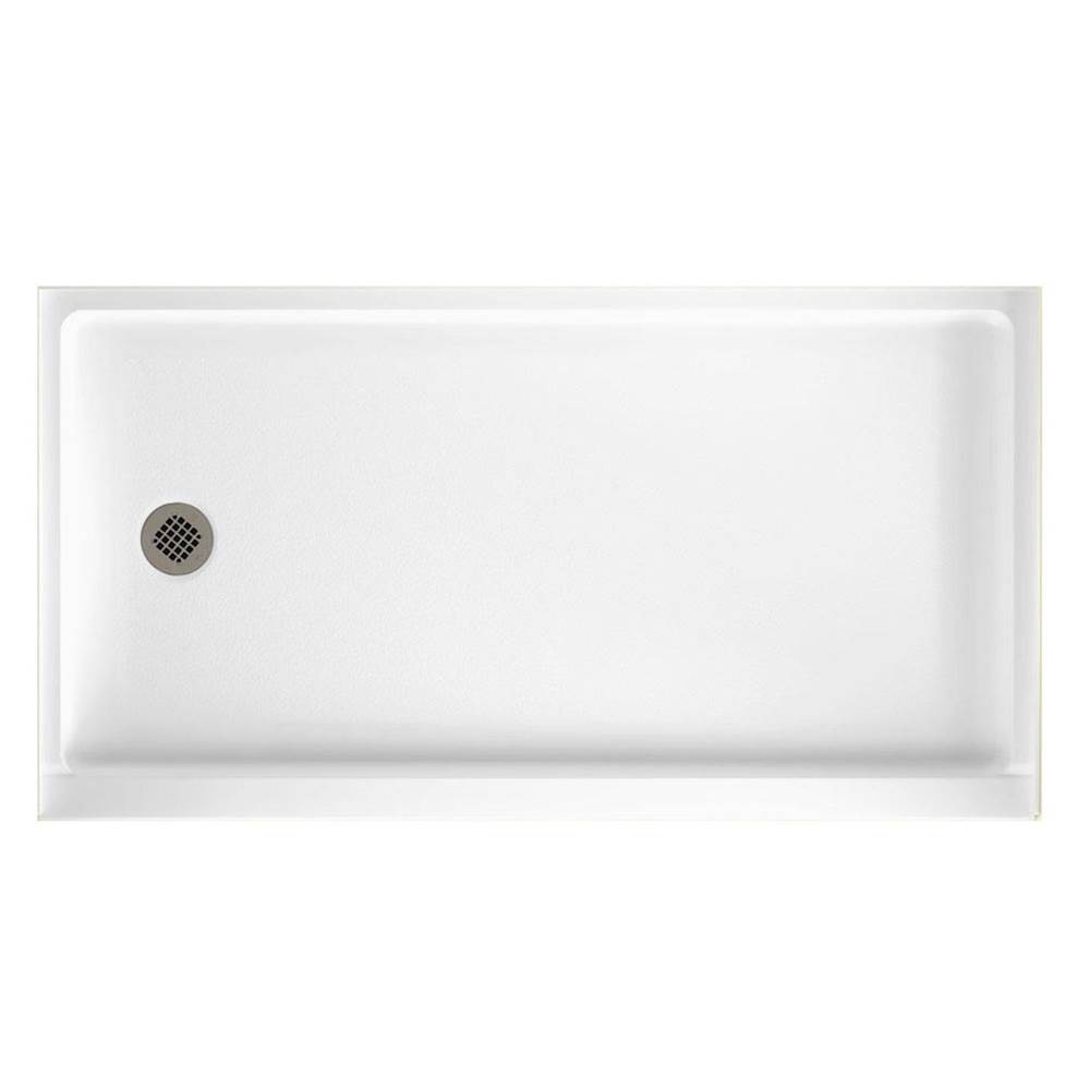 Swan SR-3260 32 x 60 Swanstone Alcove Shower Pan with Left Hand Drain in Bisque