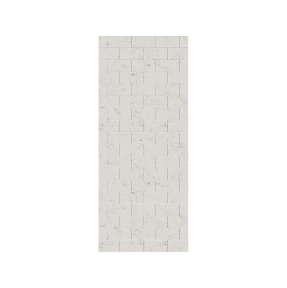 Swan MTMK-7230-1 30 x 72 Swanstone® Metro Subway Tile Glue up Bathtub and Shower Single Wall Panel in Carrara