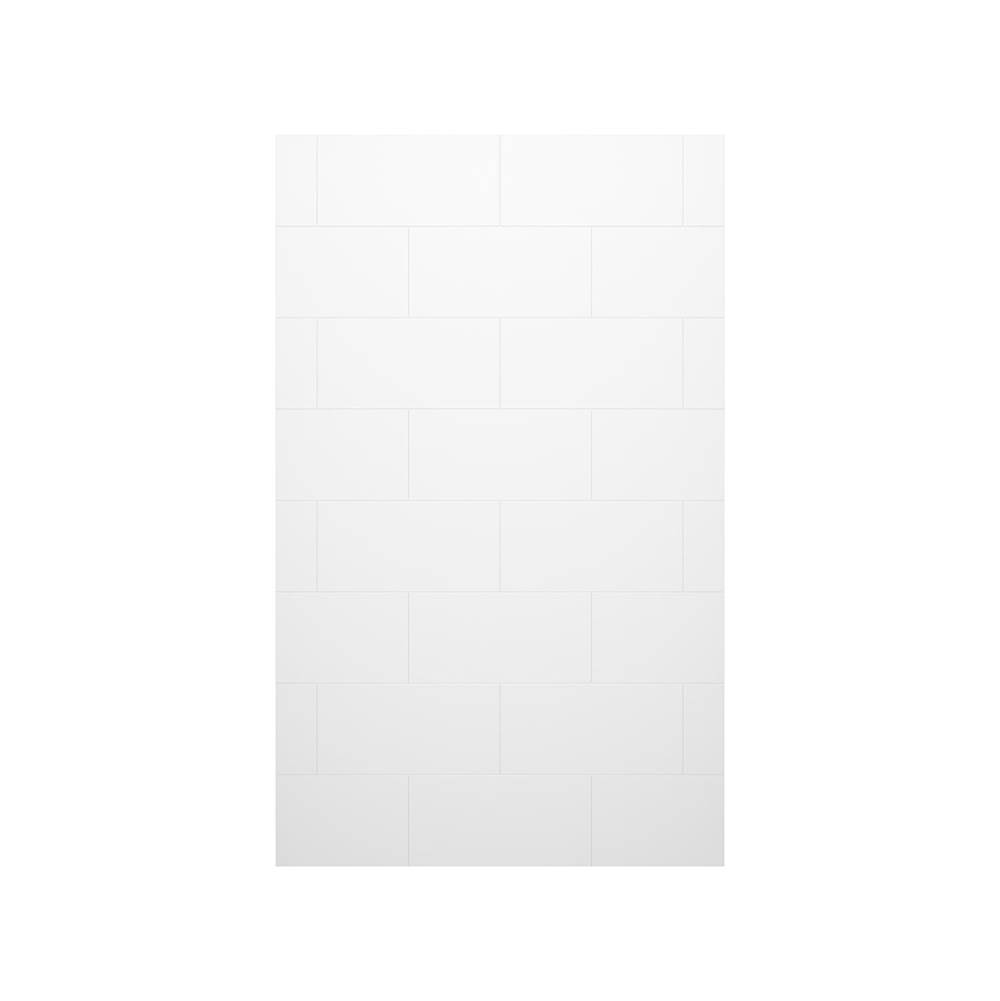 Swan TSMK-9662-1 62 x 96 Swanstone® Traditional Subway Tile Glue up Bathtub and Shower Single Wall Panel in White