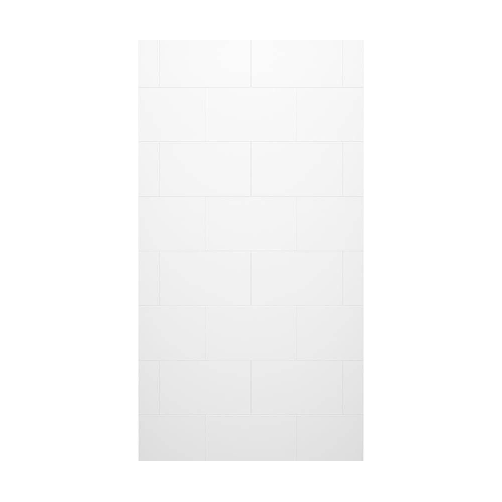 Swan TSMK-9642-1 42 x 96 Swanstone® Traditional Subway Tile Glue up Bathtub and Shower Single Wall Panel in White