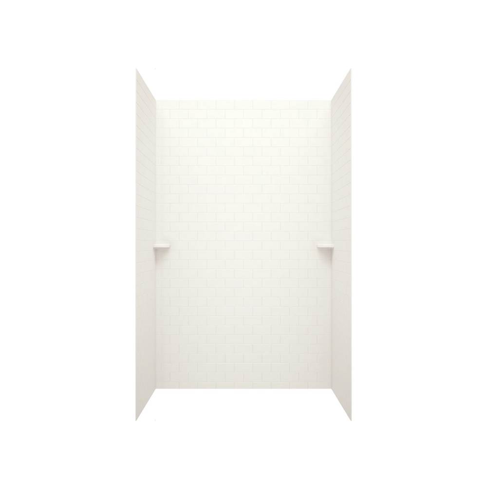 Swan STMK72-3662 36 x 62 x 72 Swanstone® Classic Subway Tile Glue up Tub Wall Kit in Bisque