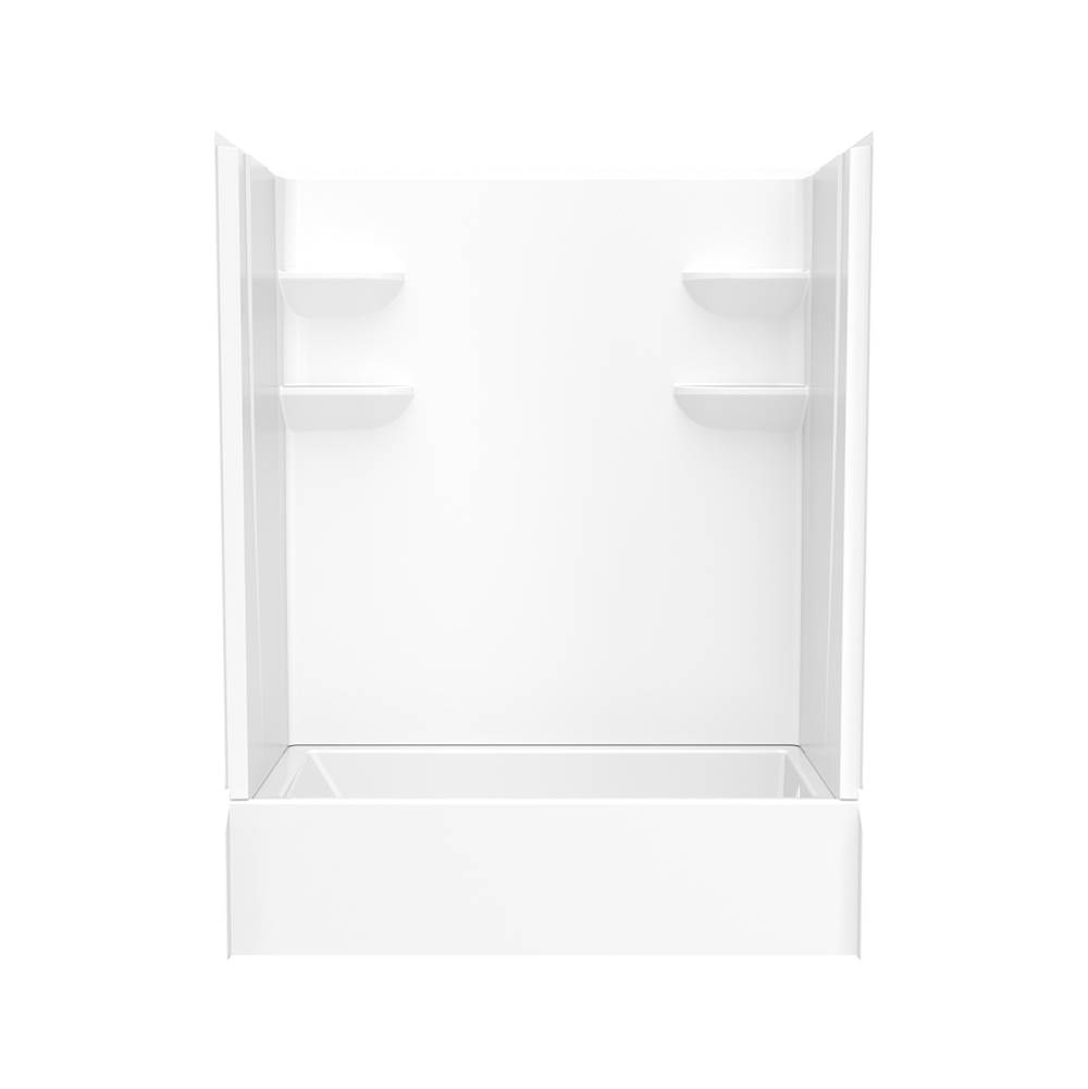 Swan VP6030CTSMN2AL/R 60 x 30 Veritek™ Pro Alcove Right Hand Drain Four Piece Tub Shower in White