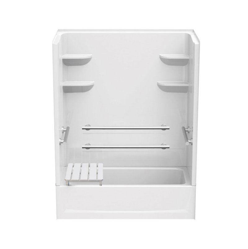 Swan VPF6030CTS2L/R 60 x 30 Veritek™ Pro Alcove Right Hand Drain Four Piece Tub Shower in White