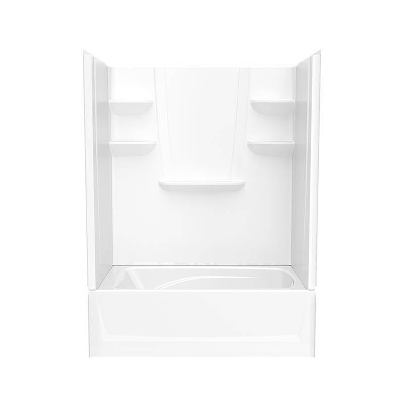 Swan VP6036CTSL/R 60 x 36 Veritek™ Pro Alcove Left Hand Drain Four Piece Tub Shower in White