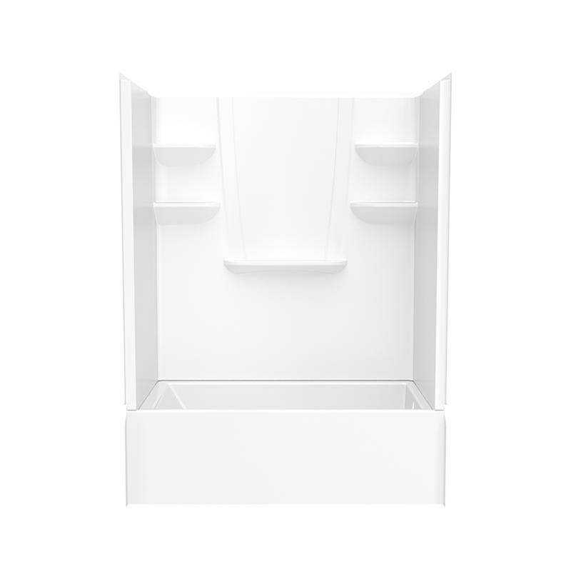 Swan VP6032CTSMINAL/R 60 x 32 Veritek™ Pro Alcove Left Hand Drain Four Piece Tub Shower in White