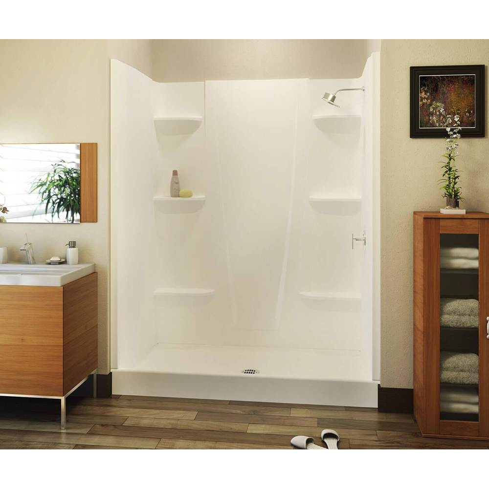 Swan VP6034CS 60 x 34 Veritek™ Pro Alcove Center Drain Four-Piece Shower in White