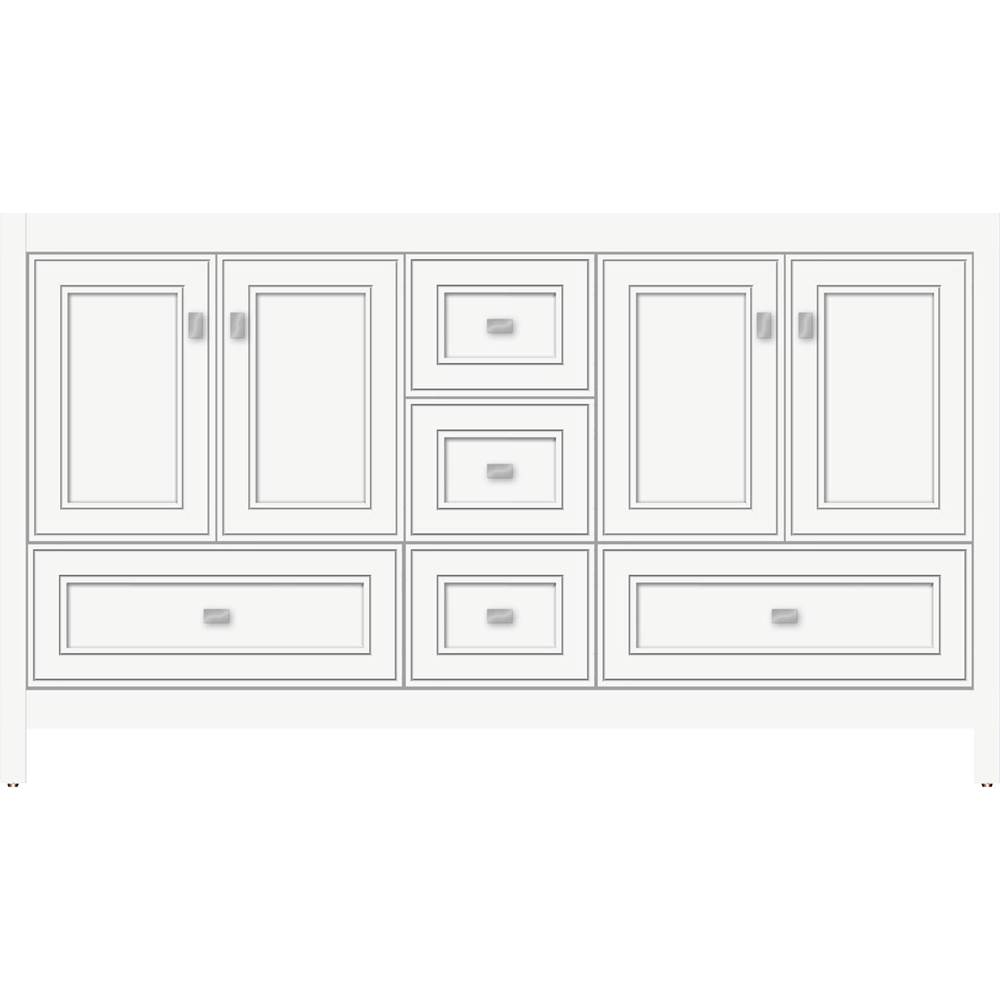 Strasser Woodenworks 60 X 18.5 X 34.5 Alki Essence Vanity Deco Miter Sat White Db