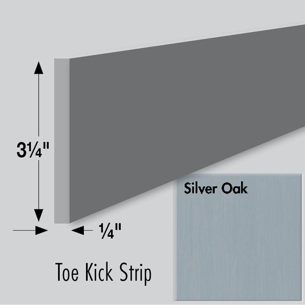 Strasser Woodenworks 3.25 X .25 X 84 Toe Kick Strip Silver Oak