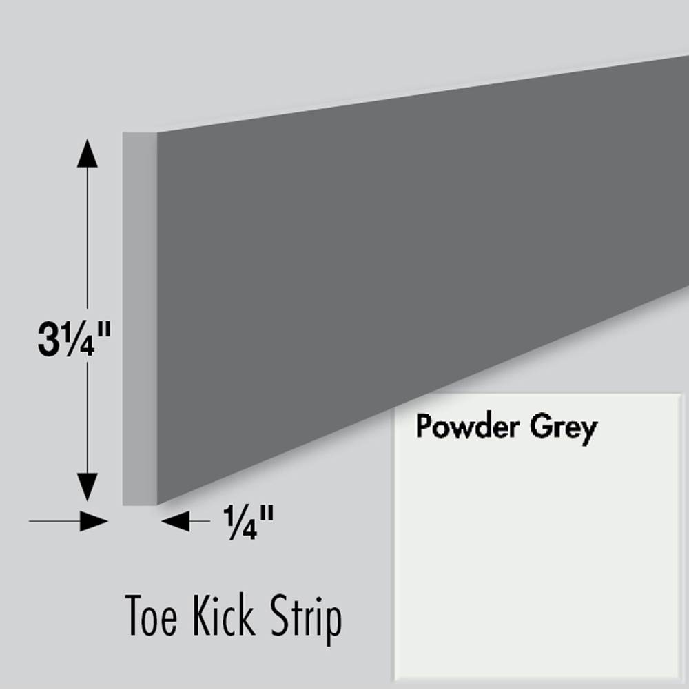Strasser Woodenworks 3.25 X .25 X 84 Toe Kick Strip Powder Grey