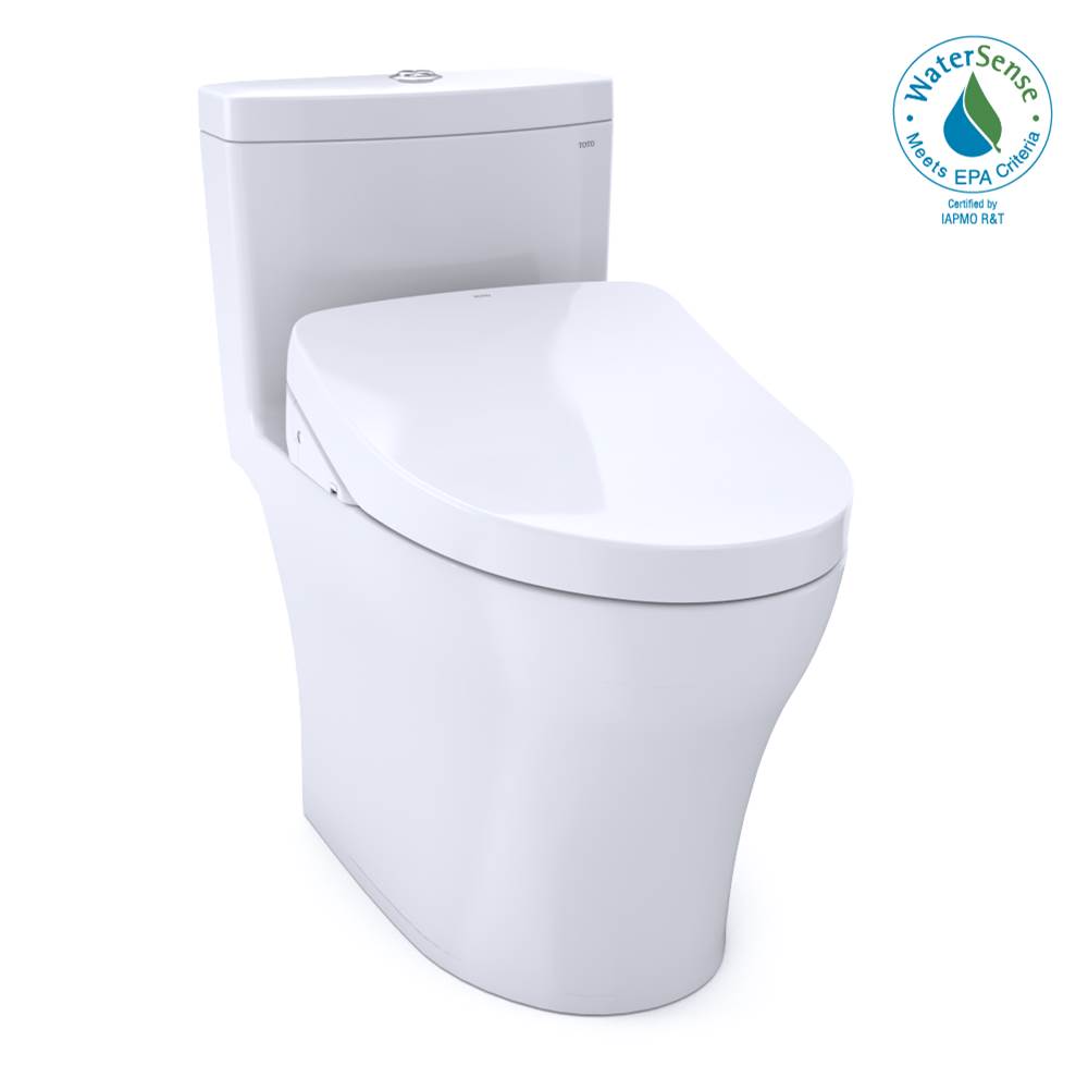 TOTO Toto® Washlet®+ Aquia® Iv One-Piece Elongated Dual Flush 1.28 And 0.9 Gpf Toilet With S500E Electric Bidet Seat, Cotton White