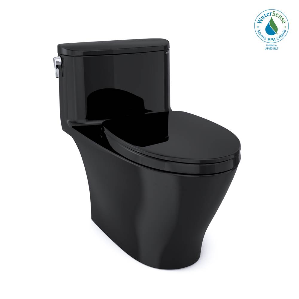 TOTO Toto® Nexus® 1G® One-Piece Elongated 1.0 Gpf Universal Height Toilet With Ss124 Softclose Seat, Washlet+ Ready, Ebony